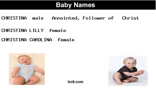 christina baby names